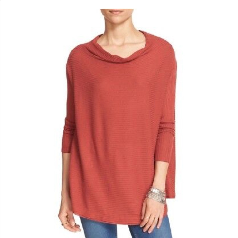 Free People Ribbed Split Open Back Top Pullover - Picture 2 of 5